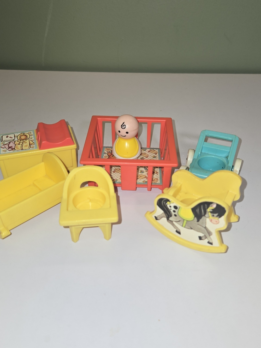 Vintage Fisher-Price Little People Nursery Set (#761)